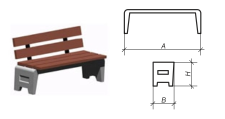 Ьетонные скамейки для улицы